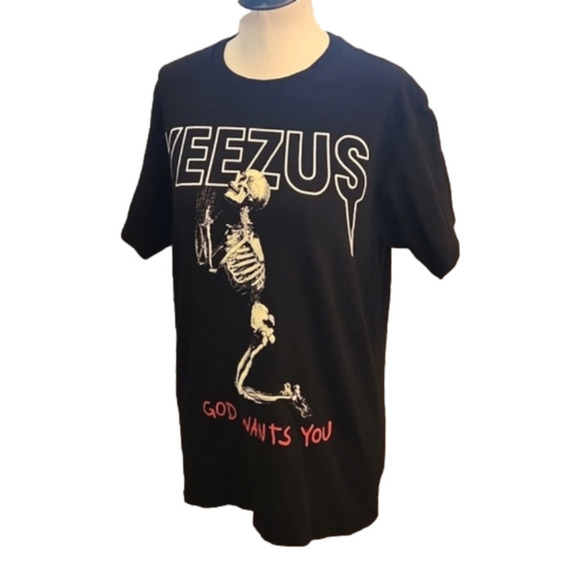 Womens Yeezus black graphic God Wants You tee size M. - Picture 7 of 12
